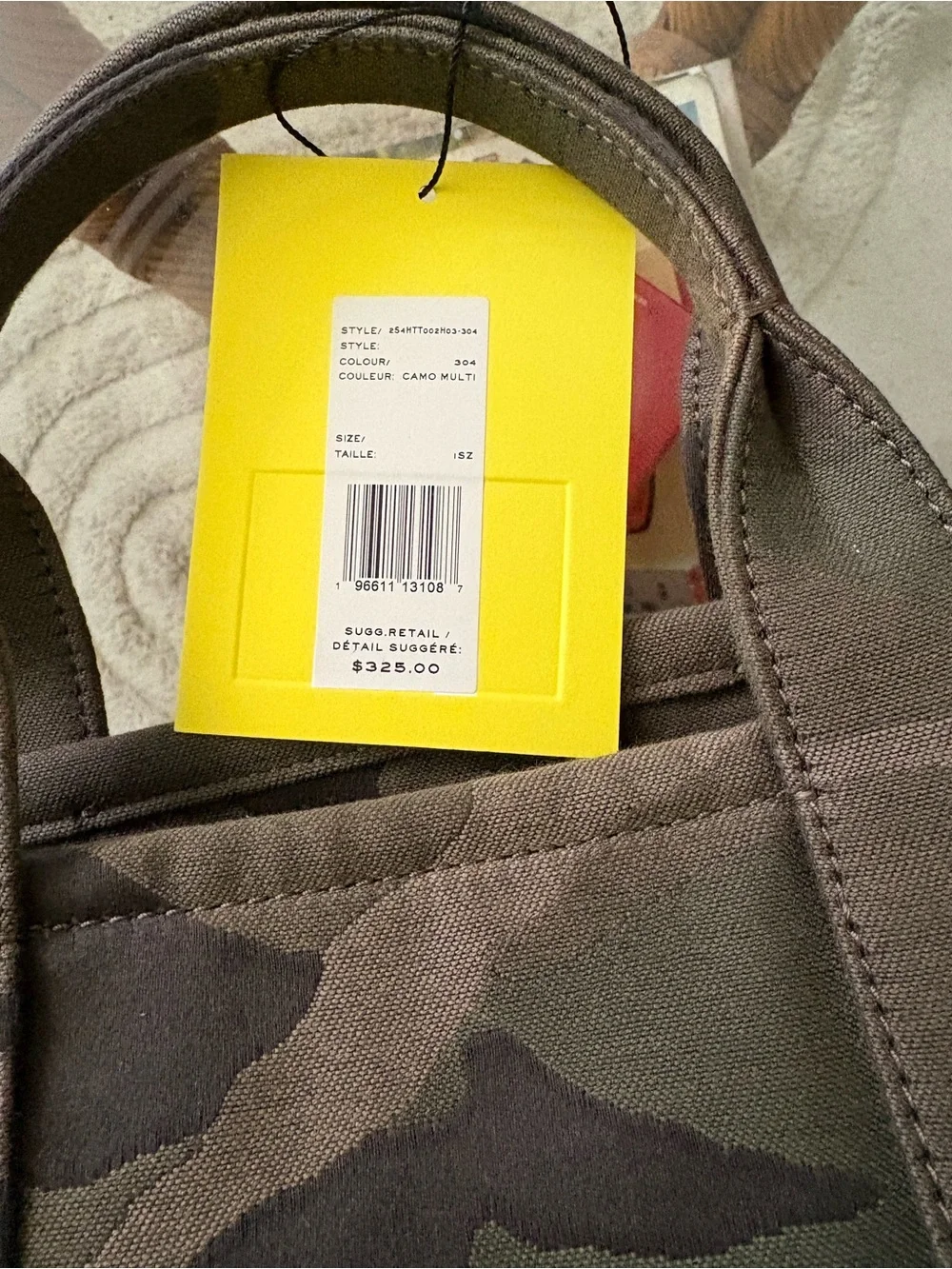 Marc Jacobs Camouflage Canvas Tote Bag in Green and Brown 12x8 tote Never used